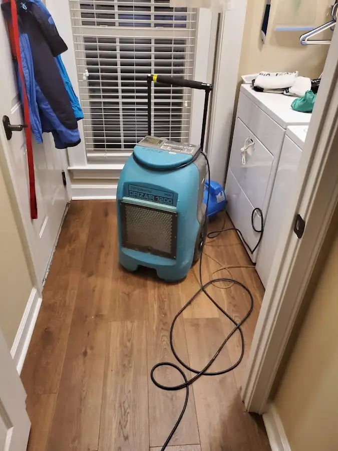 Commercial dehumidifier deployed for Flood Damage Cleanup in Logan